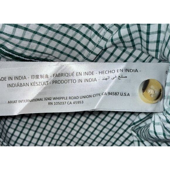 Ariat Women’s Long Sleeve Button Up Shirt Lot 3X Pink Pinstripe Green Plaid West - Picture 4 of 11